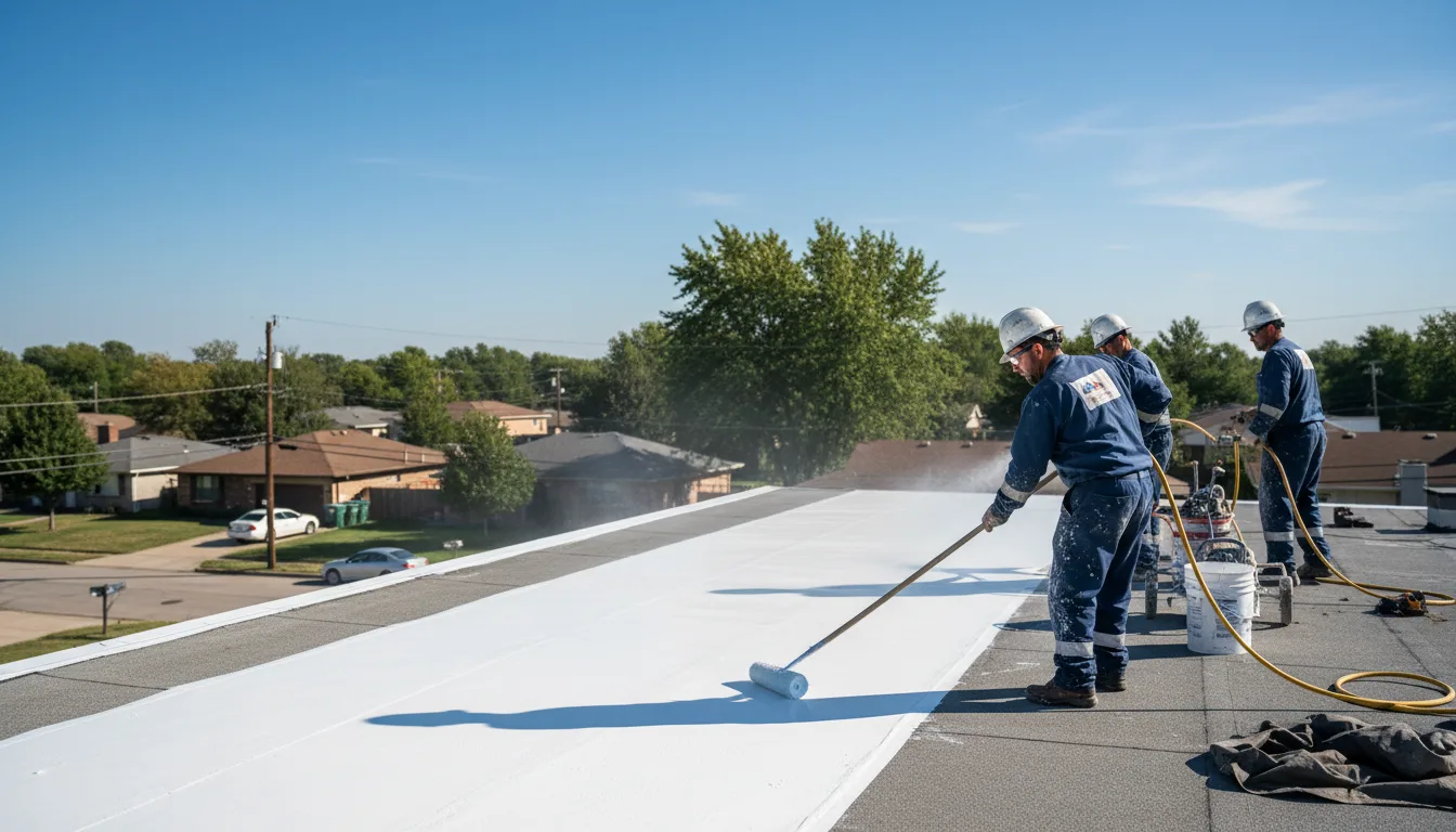 Commercial roof coating in Lamont, OK near me